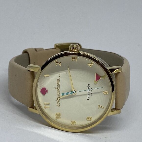 Kate Spade New York 0484 Women\'s Beige Leather Analog Quartz Genuine Watch MP655 main image 11